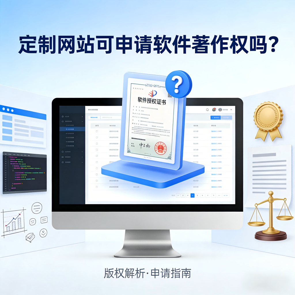 定制的网站是否可以申请软件著作权证书?
